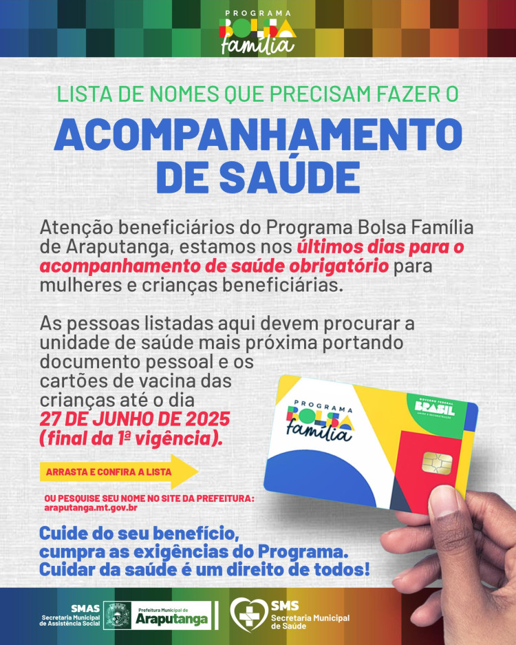 BOLSA FAMÍLIA | Faça o Acompanhamento de Saúde